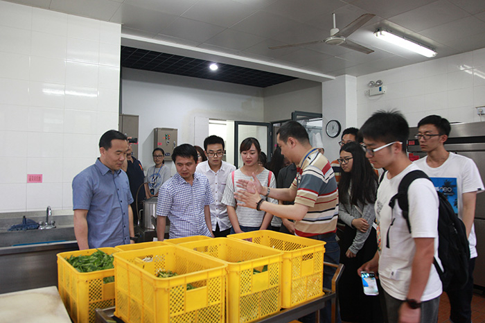 参观食堂后厨