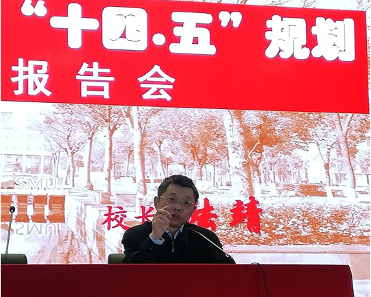 陆靖校长作报告