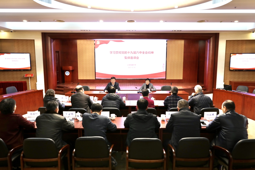 学习宣传贯彻党的十九届六中全会精神集体备课会